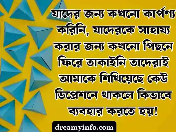 ডিপ্রেশন স্ট্যাটাস বাংলা