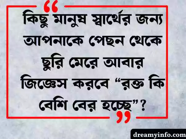 স্বার্থপর মানুষ নিয়ে স্ট্যাটাস